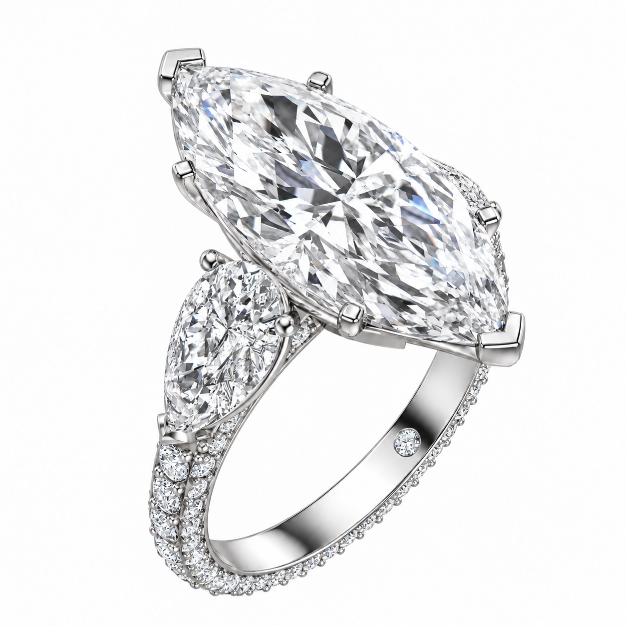 Кольцо Jewelry Stories с бриллиантом формы маркиз
